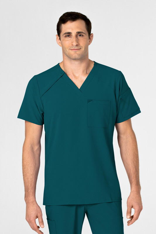 Casacca uomo 6034 scollo a V caribbean blue