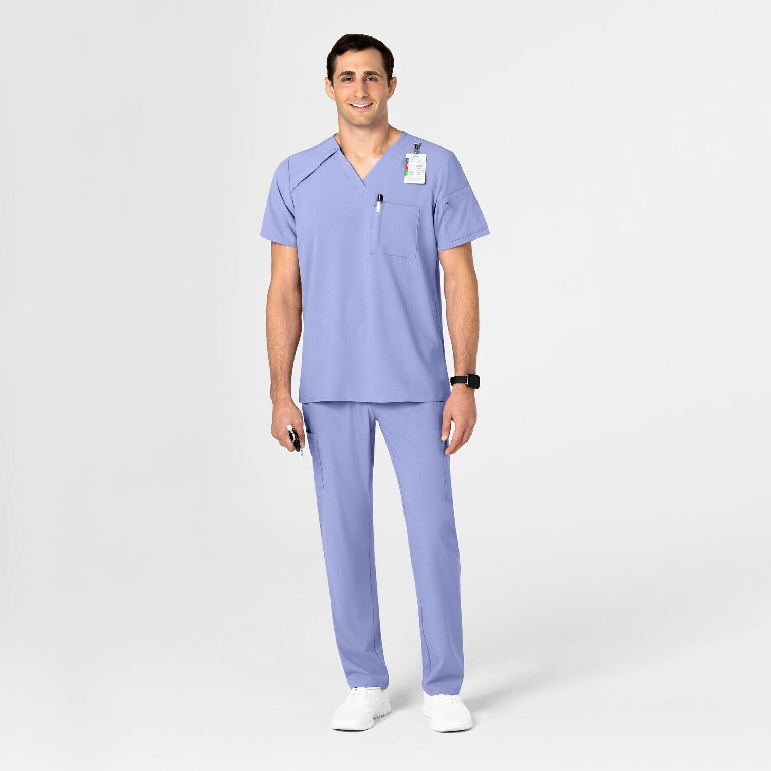 Casacca uomo 6034 scollo a V ceil blue
