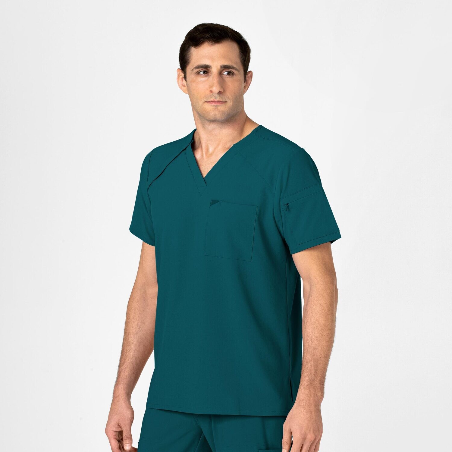 Casacca uomo 6034 scollo a V caribbean blue