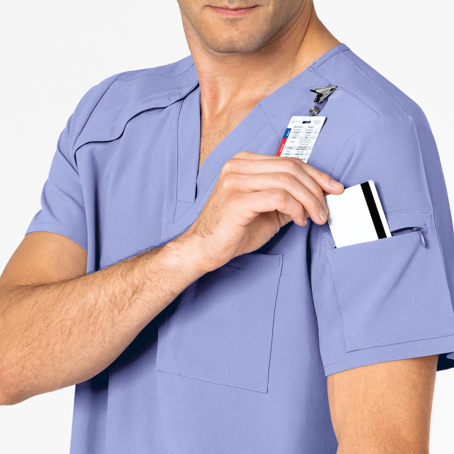 Casacca uomo 6034 scollo a V ceil blue