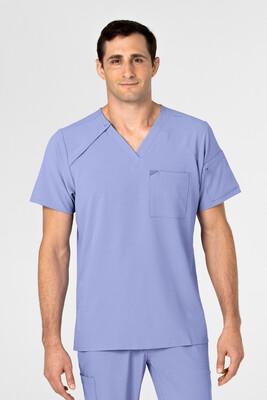 Casacca uomo 6034 scollo a V ceil blue