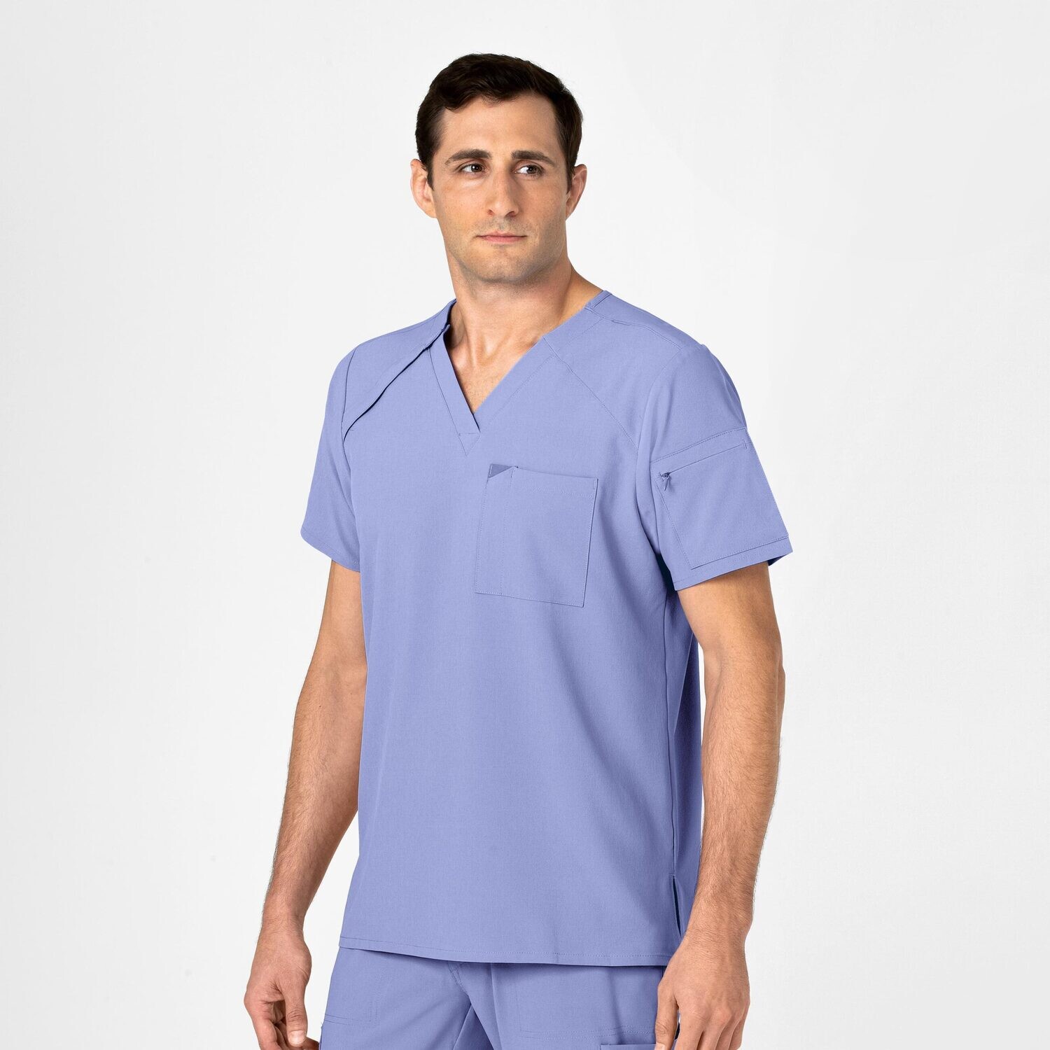 Casacca uomo 6034 scollo a V ceil blue