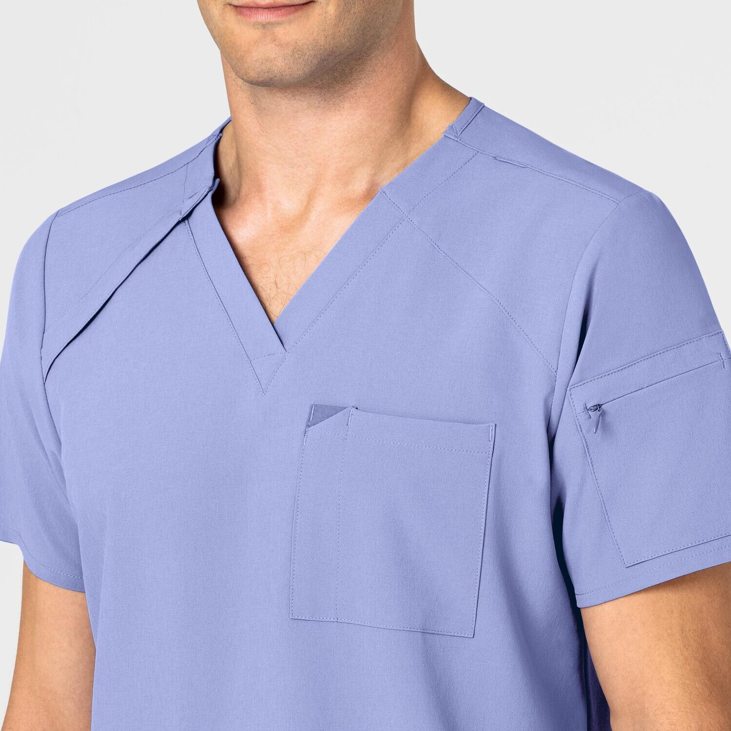 Casacca uomo 6034 scollo a V ceil blue