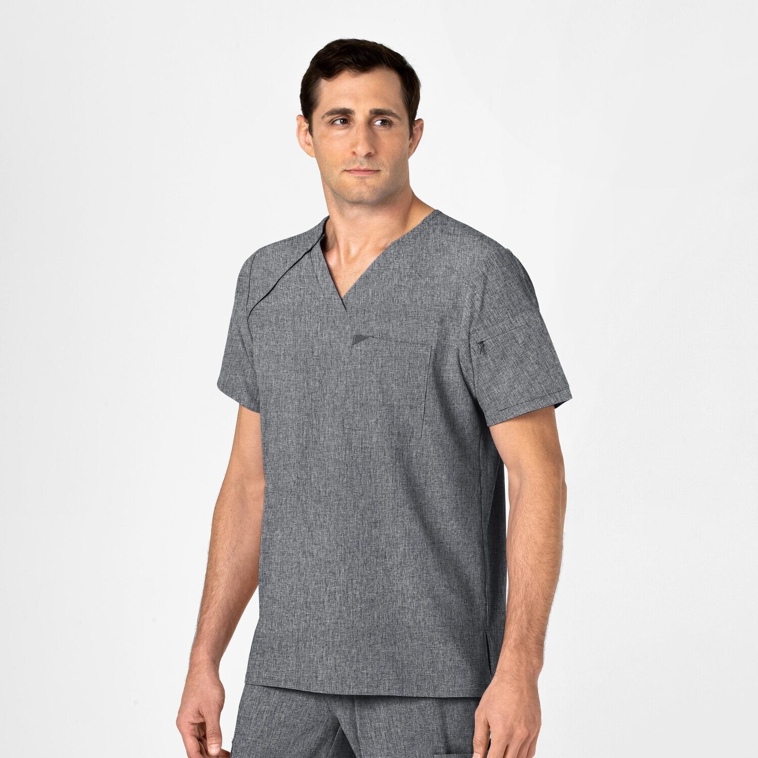 Casacca uomo 6034 scollo a V grey heather
