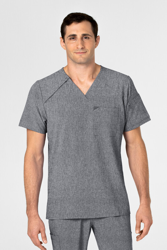 Casacca uomo 6034 scollo a V grey heather