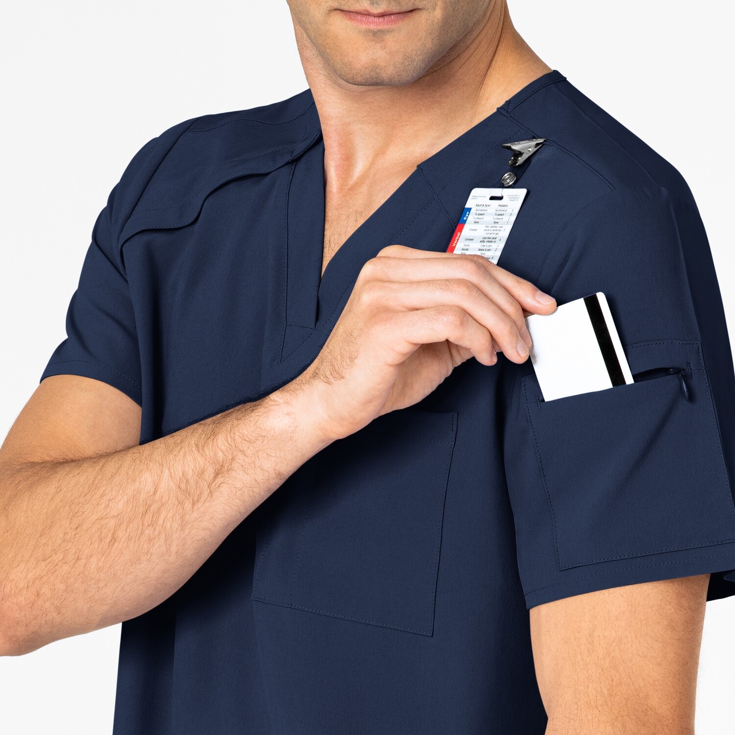 Casacca uomo 6034 scollo a V navy blue