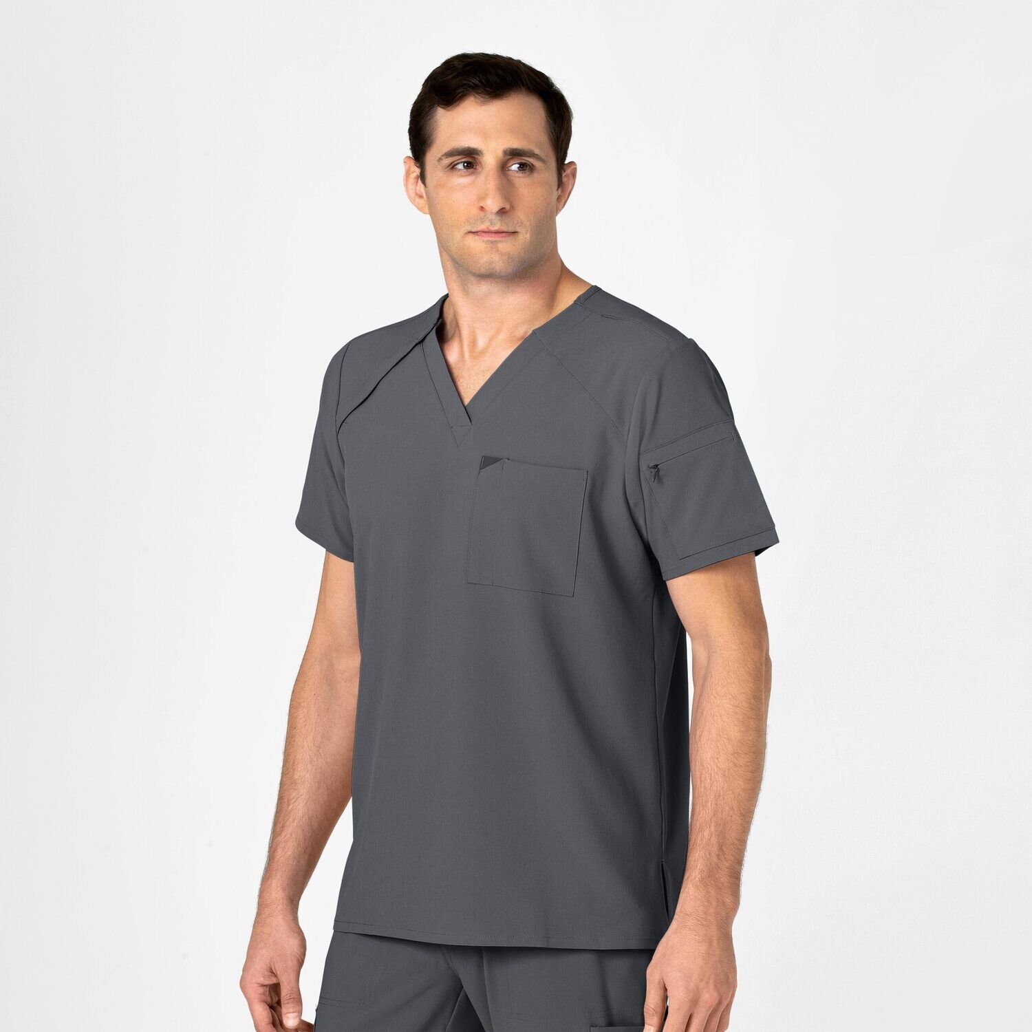 Casacca uomo 6034 scollo a V pewter