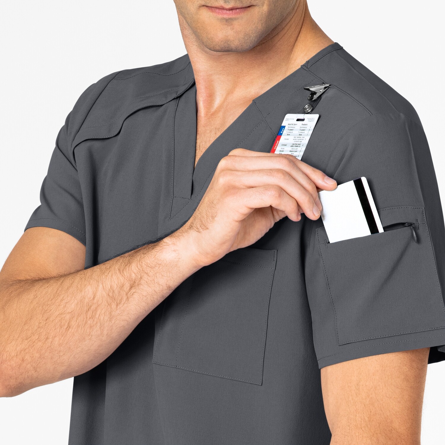 Casacca uomo 6034 scollo a V pewter
