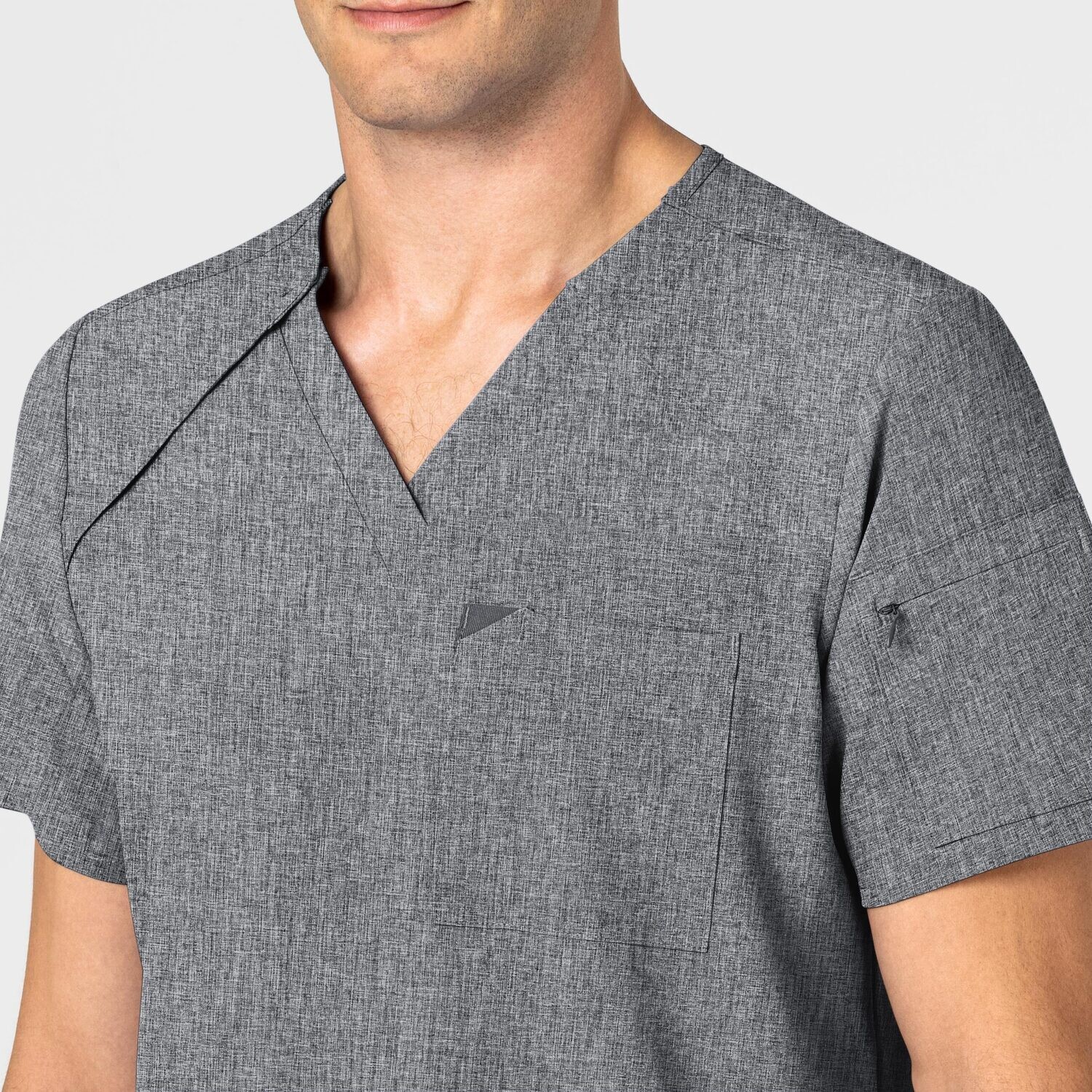 Casacca uomo 6034 scollo a V grey heather