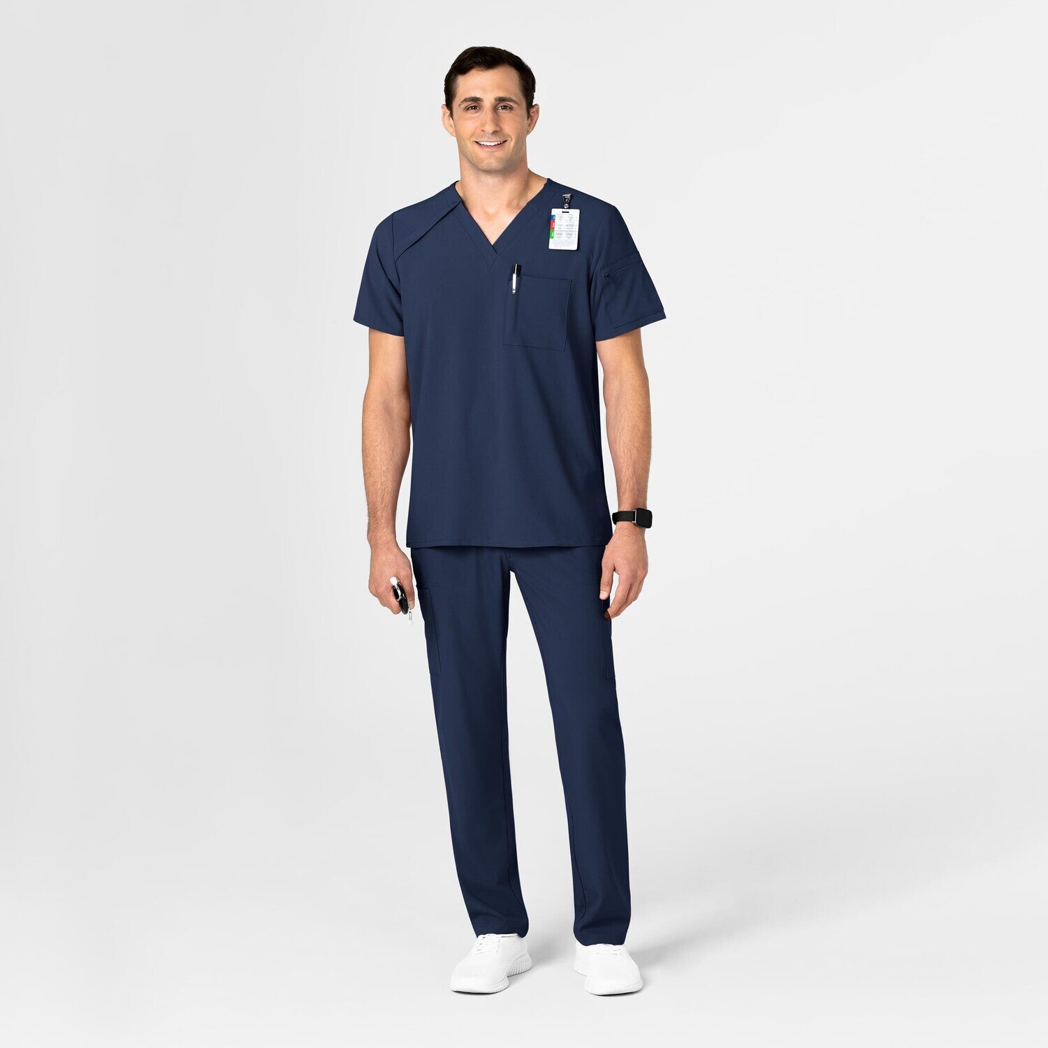 Casacca uomo 6034 scollo a V navy blue