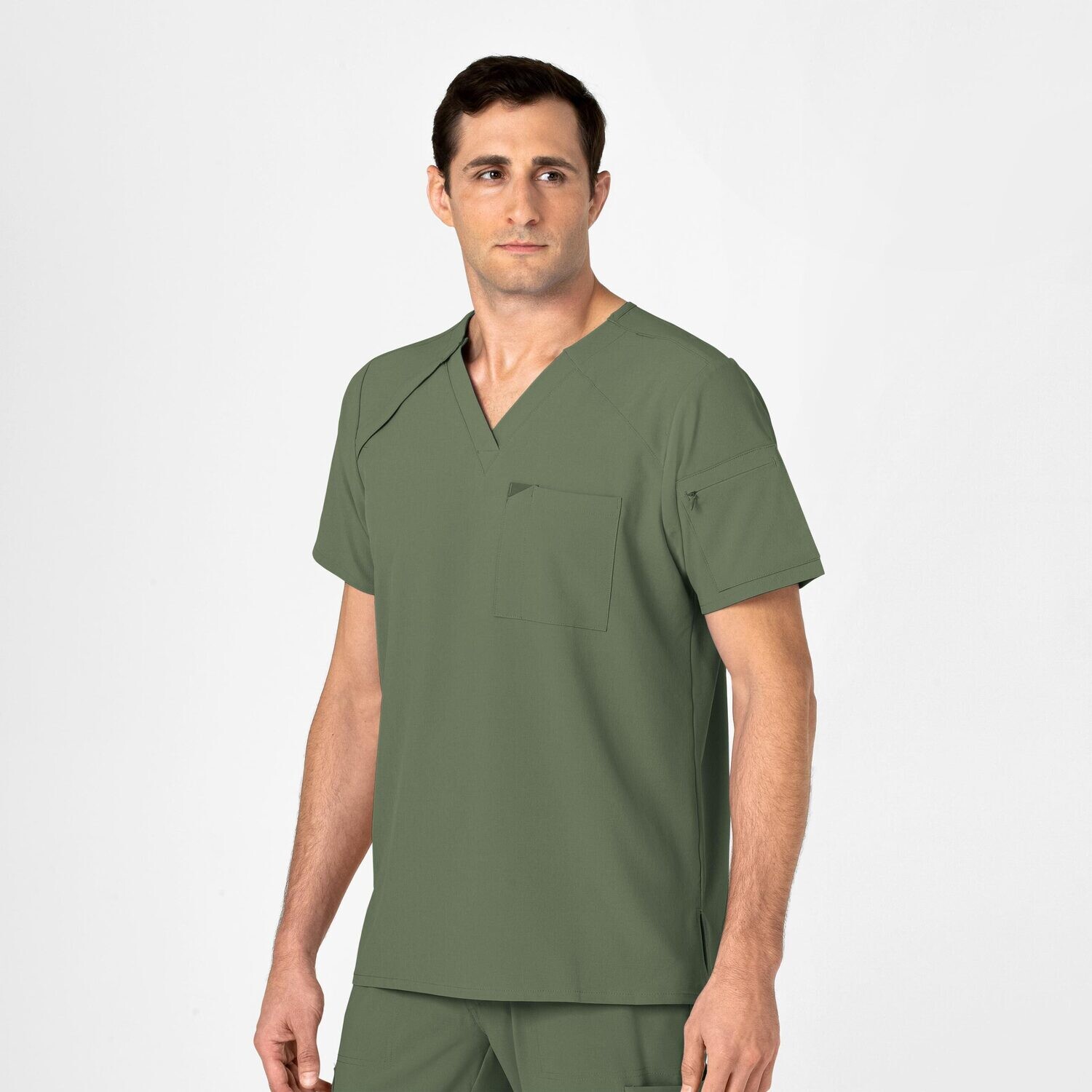 Casacca uomo 6034 scollo a V olive