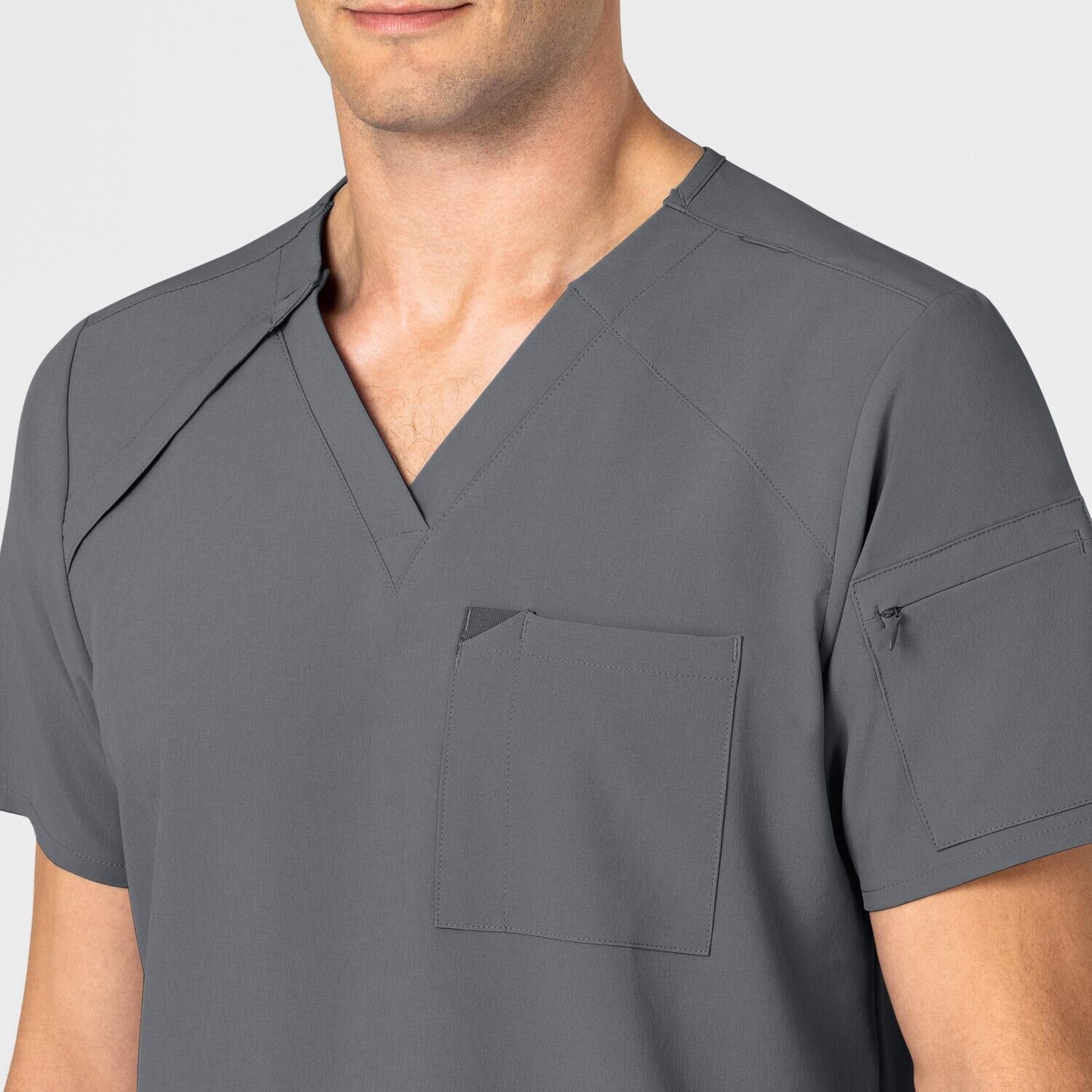 Casacca uomo 6034 scollo a V pewter