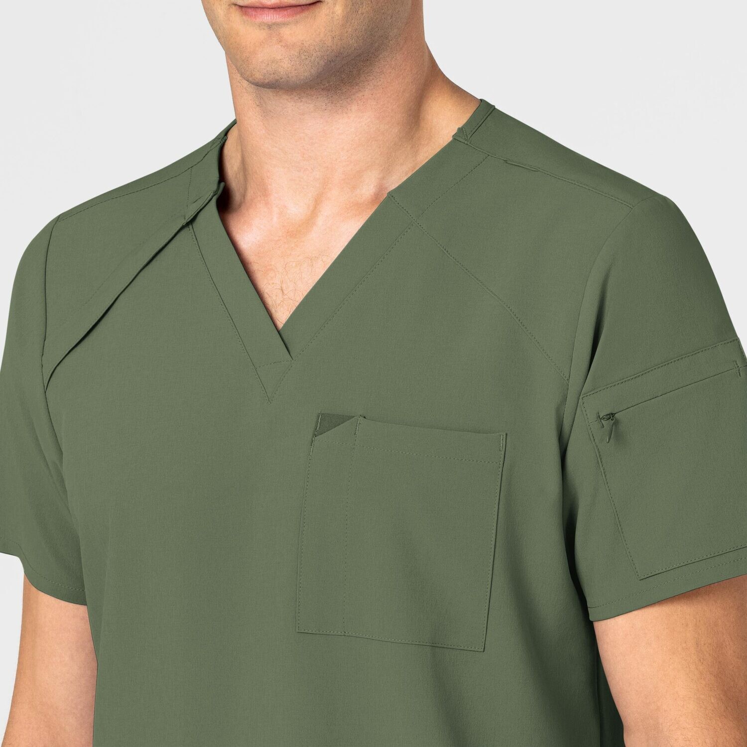 Casacca uomo 6034 scollo a V olive
