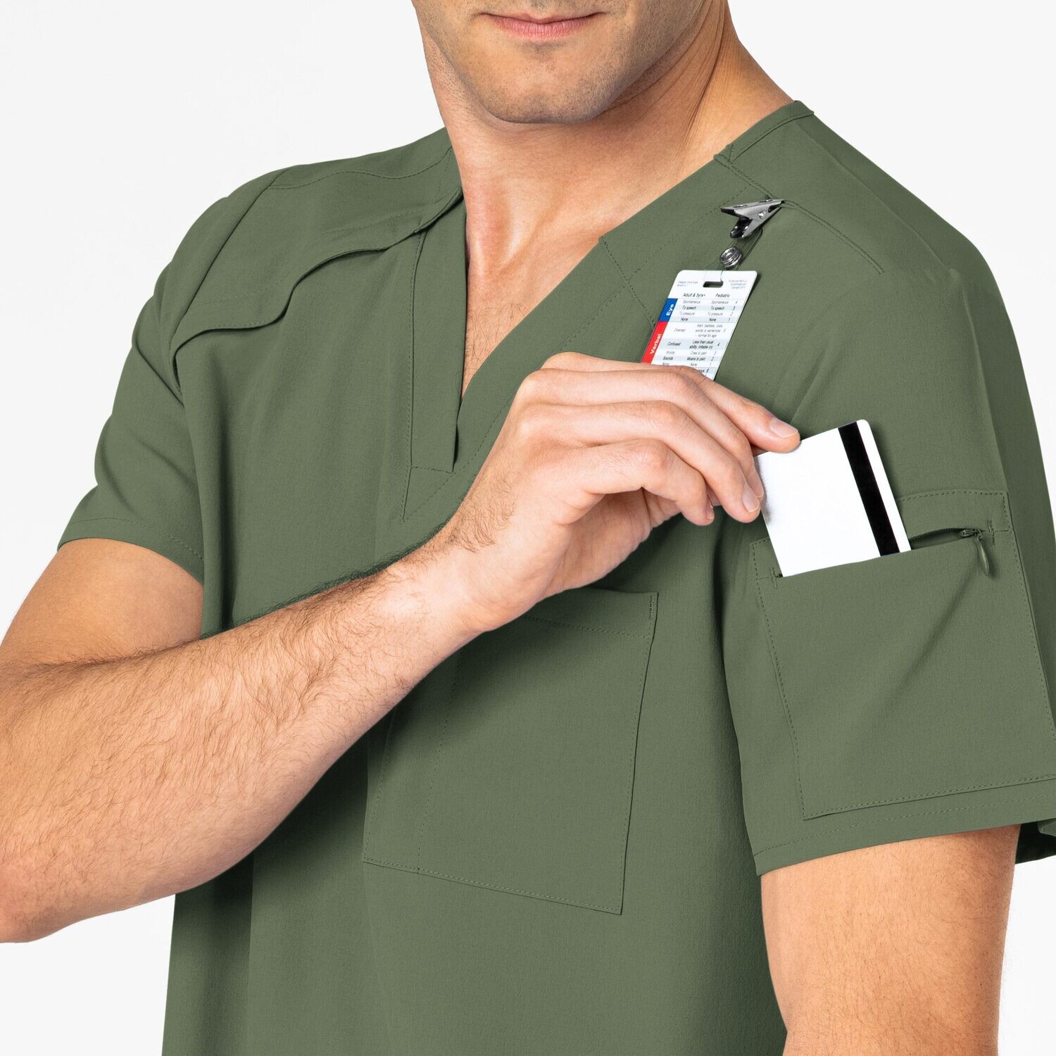 Casacca uomo 6034 scollo a V olive