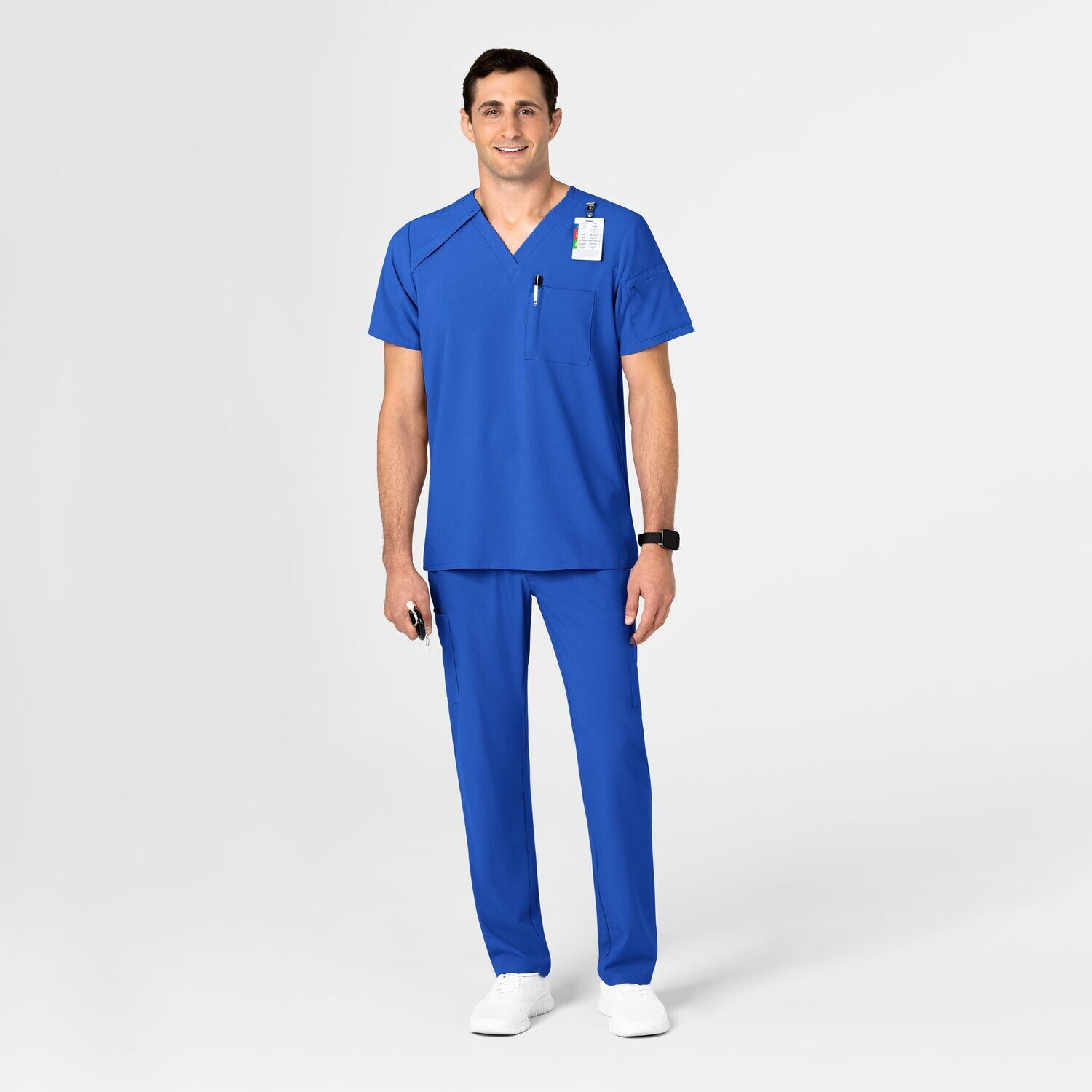 Casacca uomo 6034 scollo a V royal blue