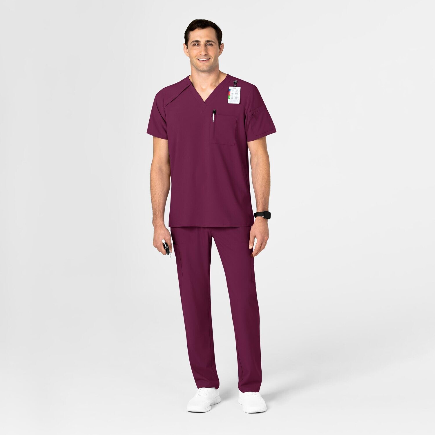 Casacca uomo 6034 scollo a V wine