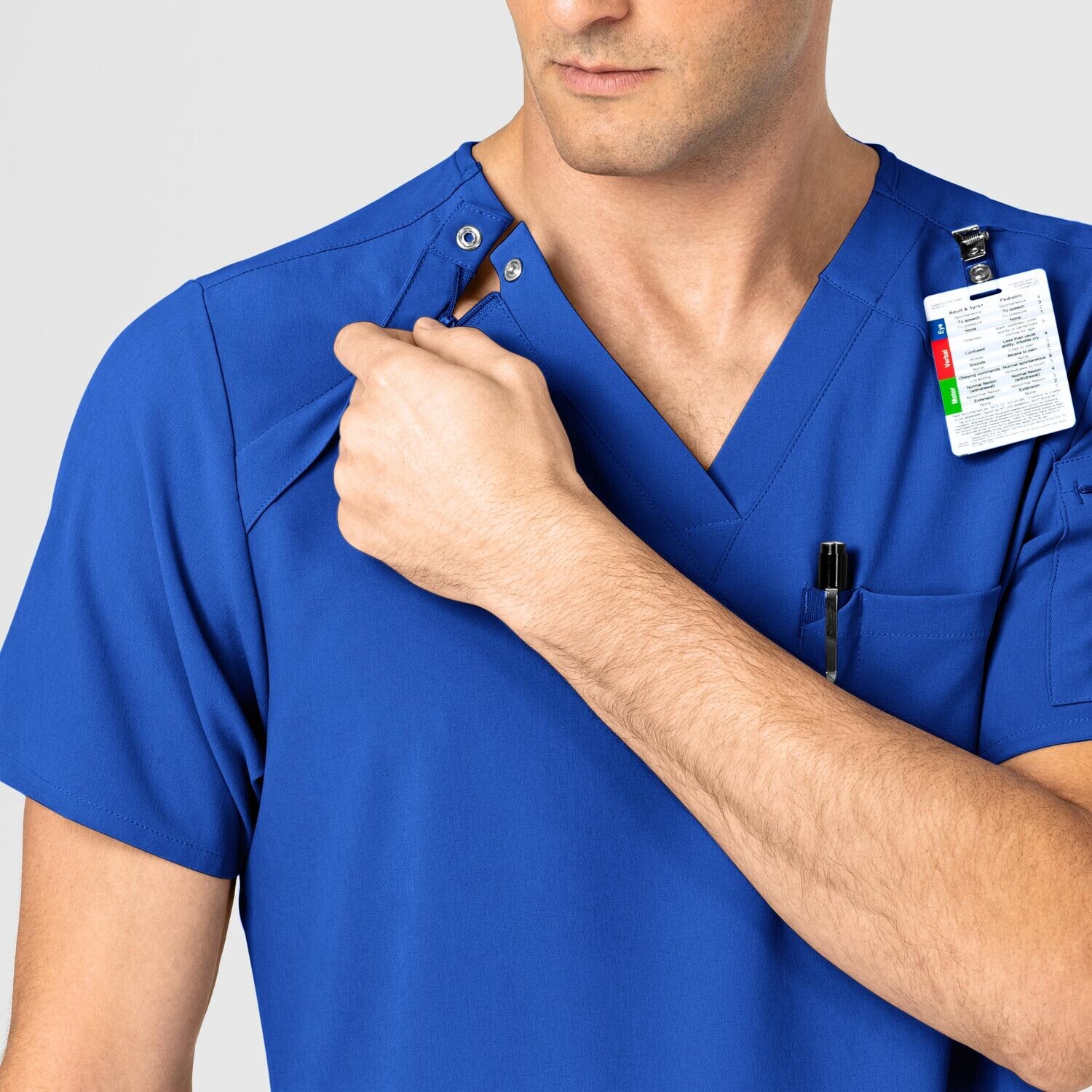 Casacca uomo 6034 scollo a V royal blue