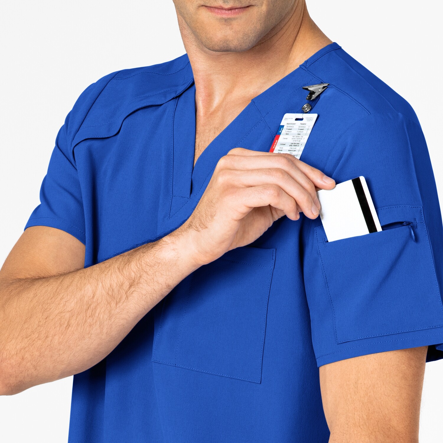 Casacca uomo 6034 scollo a V royal blue