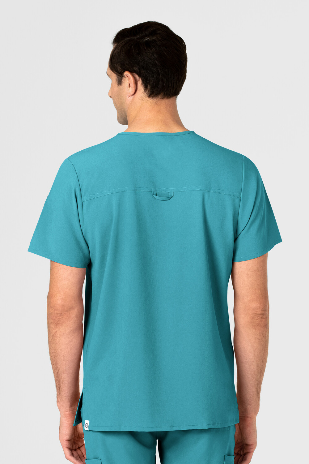 Casacca uomo 6034 scollo a V teal blue