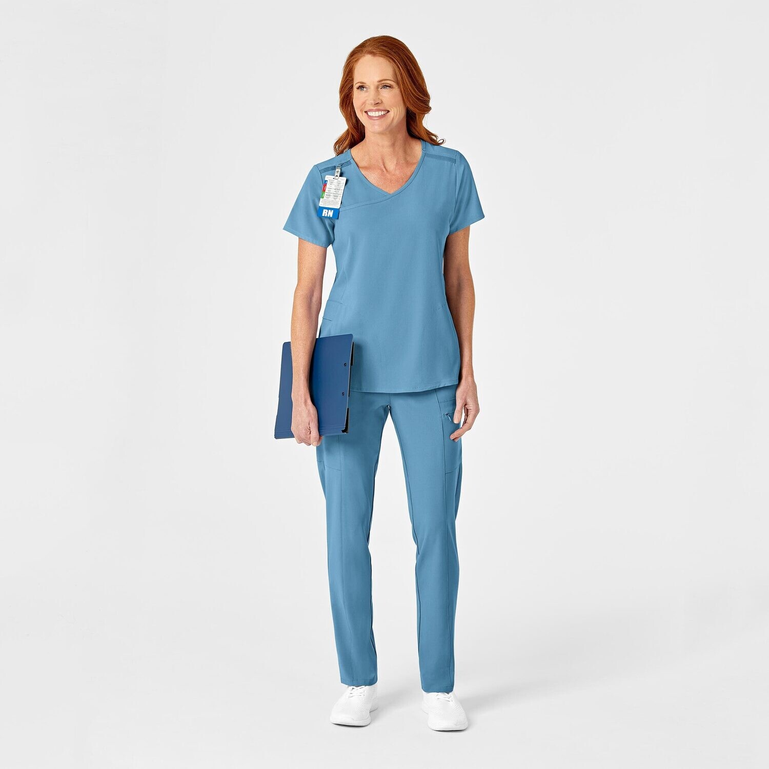 Casacca donna 6334 scollo a Y bay blue
