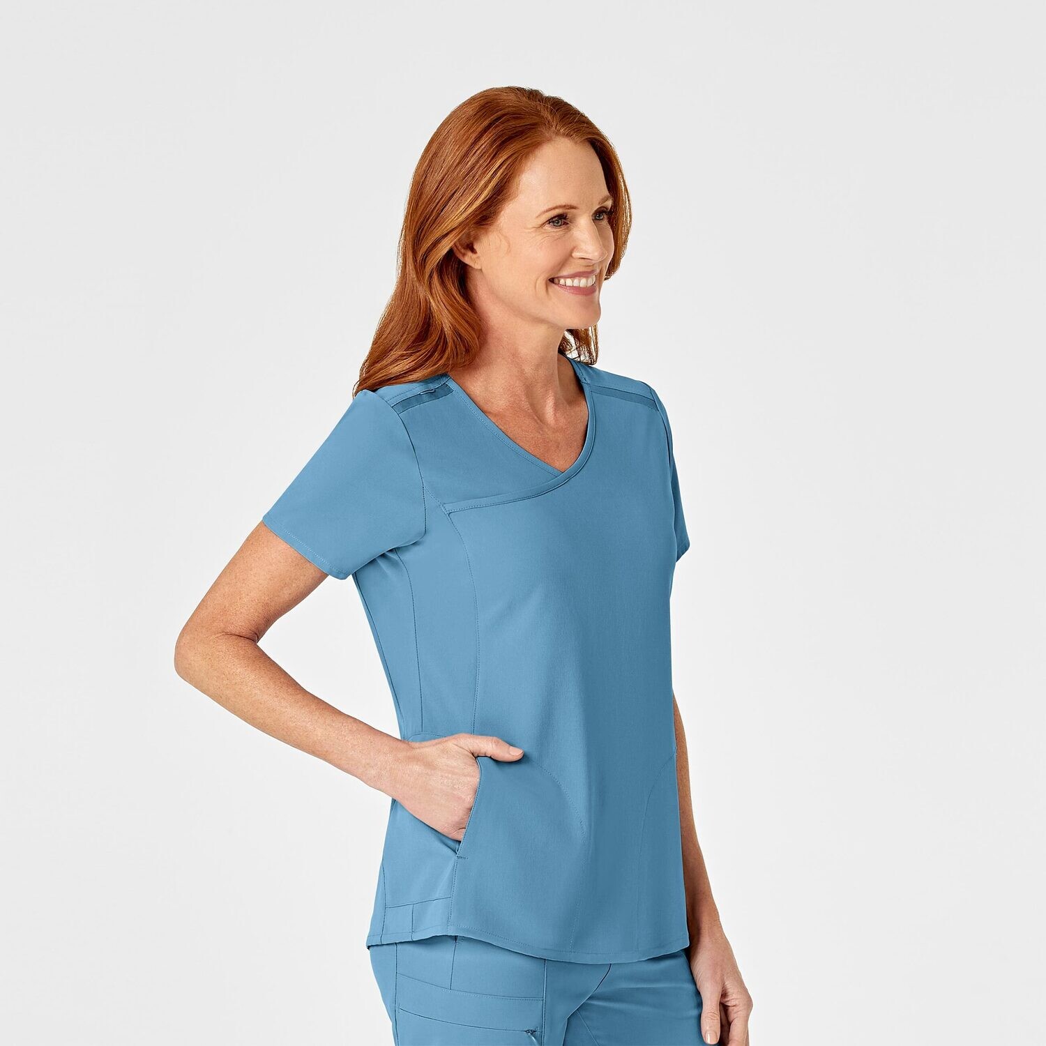 Casacca donna 6334 scollo a Y bay blue