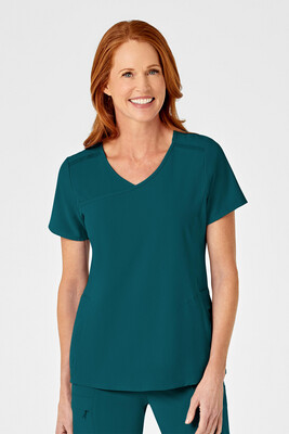 Casacca donna 6334 scollo a Y caribbean blue