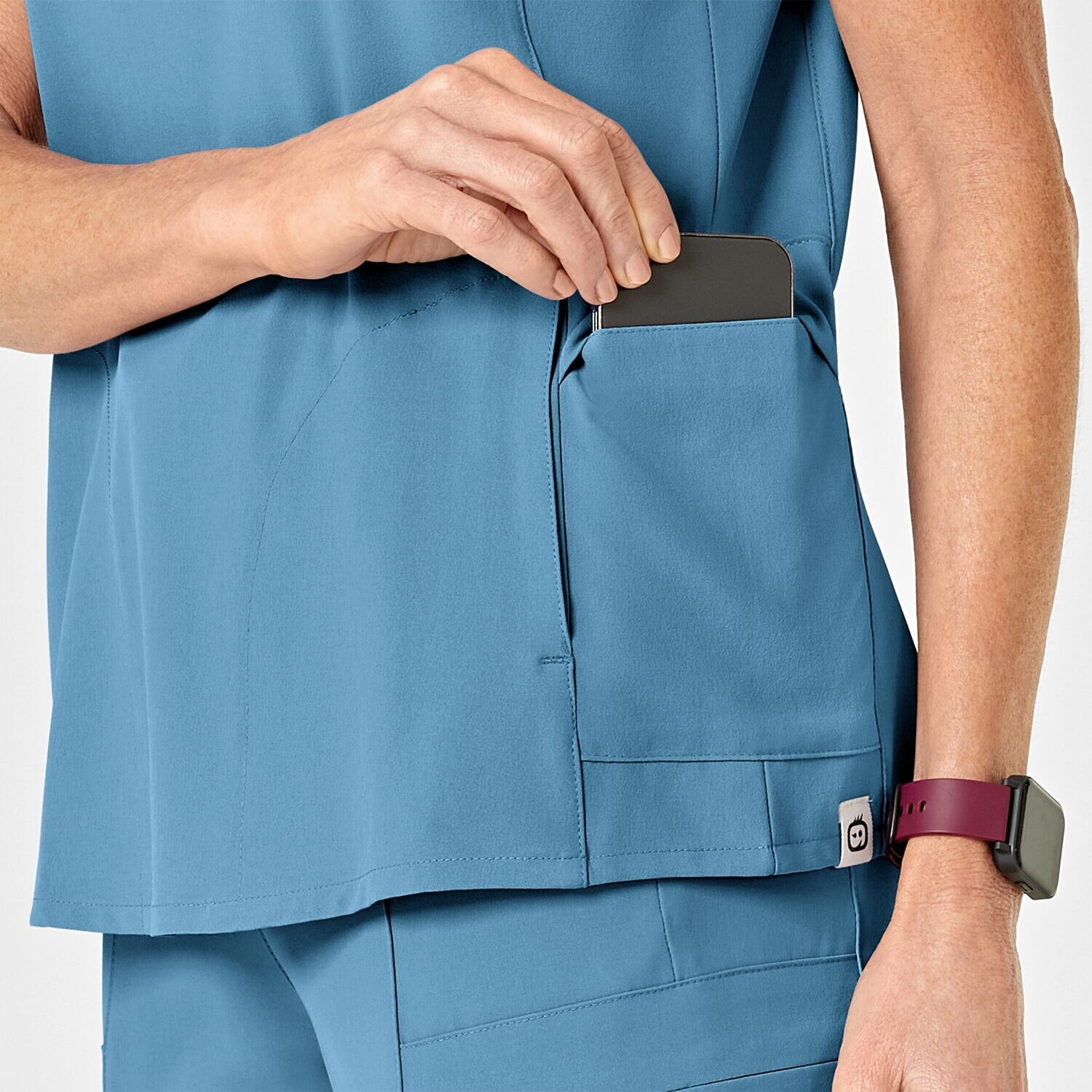Casacca donna 6334 scollo a Y bay blue