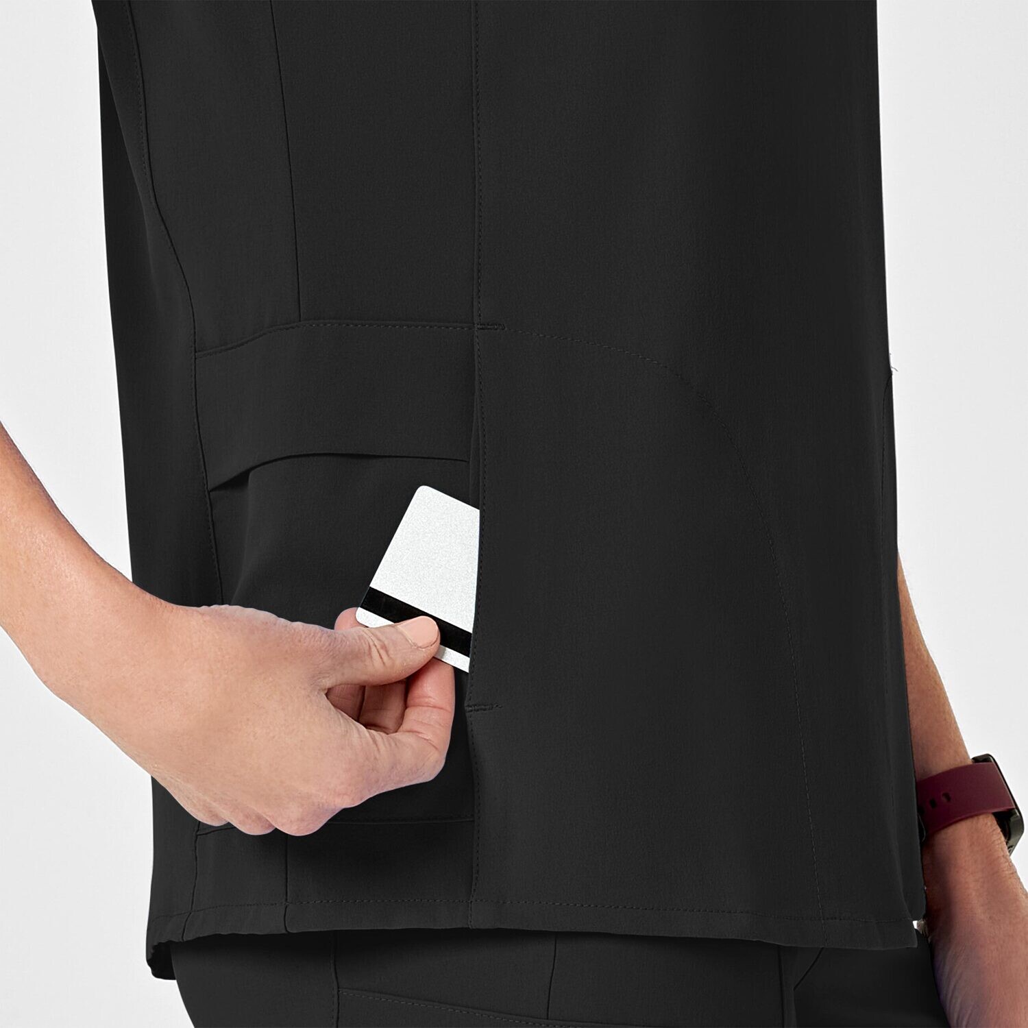 Casacca donna 6334 scollo a Y black
