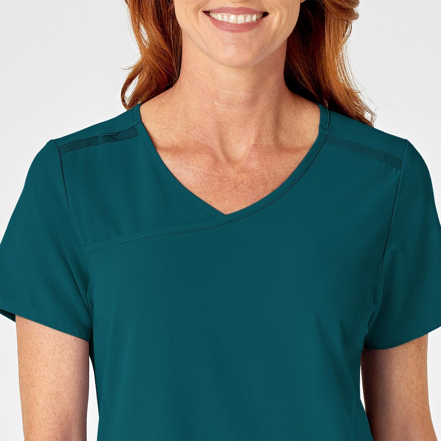 Casacca donna 6334 scollo a Y caribbean blue