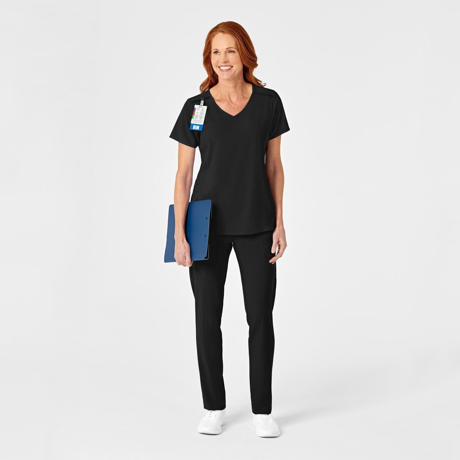 Casacca donna 6334 scollo a Y black