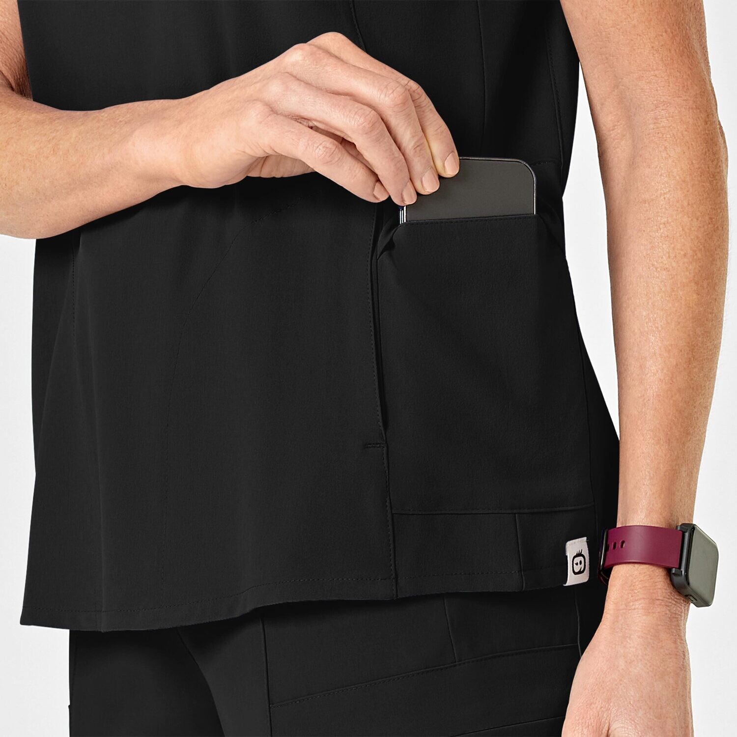 Casacca donna 6334 scollo a Y black