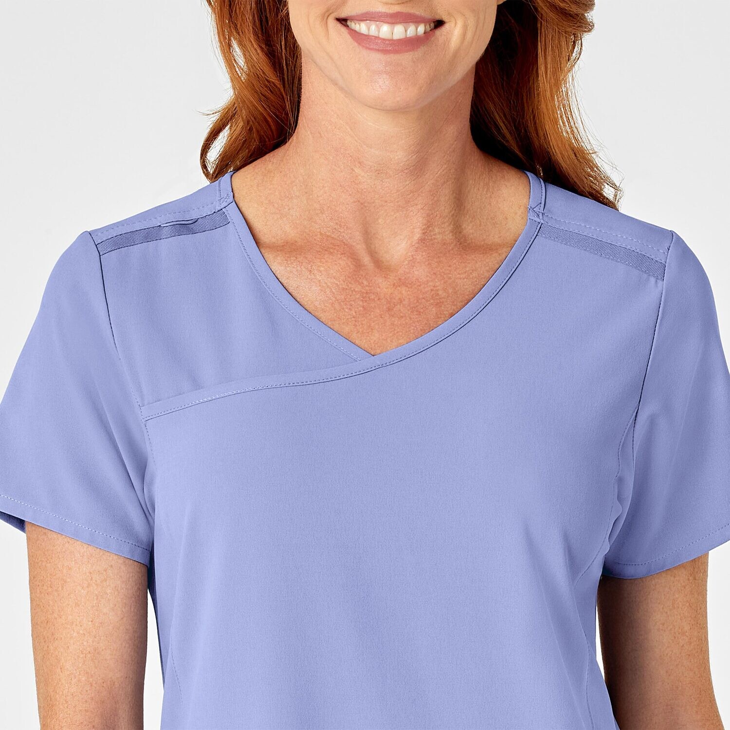 Casacca donna 6334 scollo a Y ceil blue
