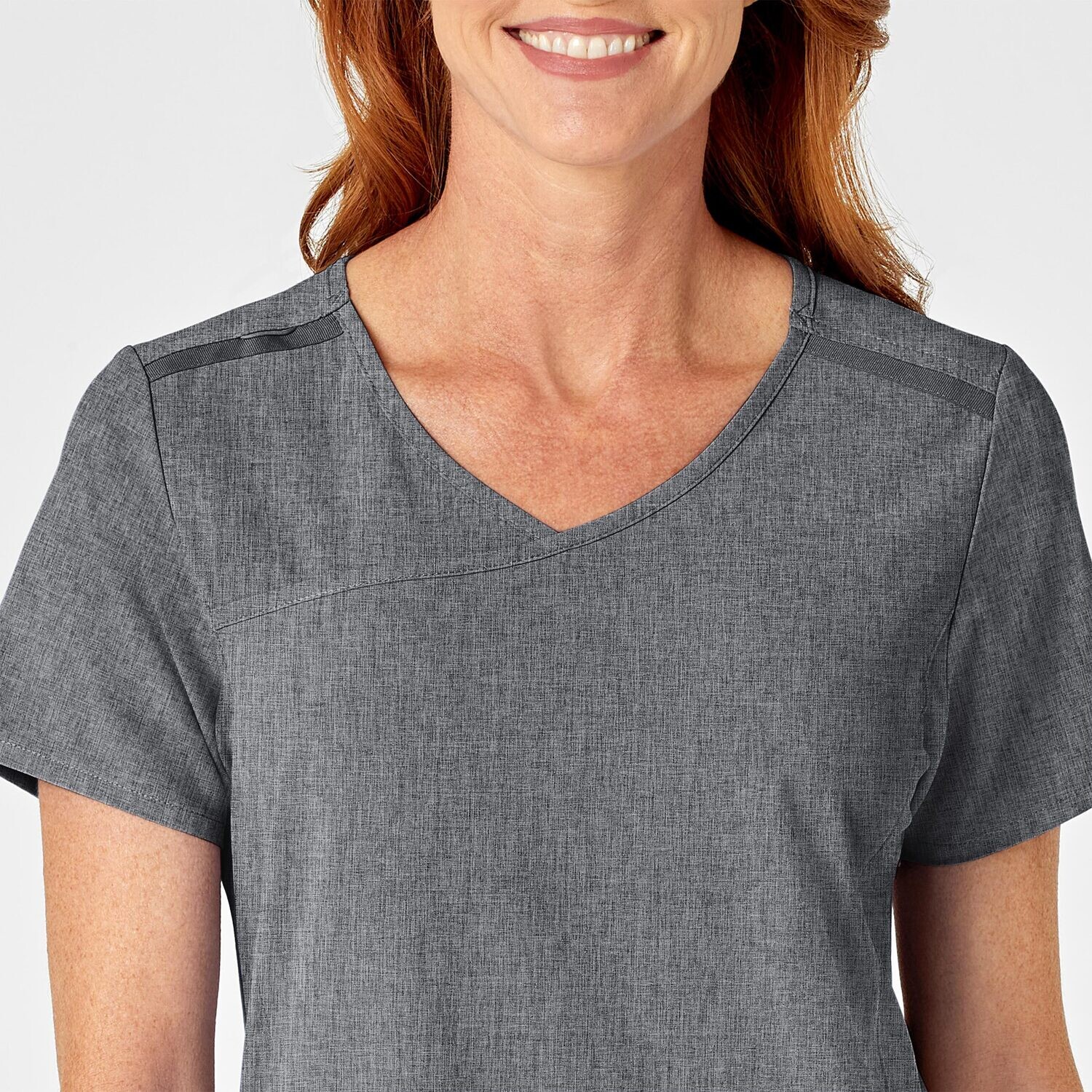 Casacca donna 6334 scollo a Y grey heather