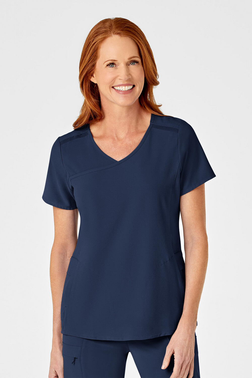 Casacca donna 6334 scollo a Y navy blue