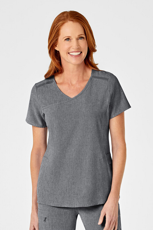 Casacca donna 6334 scollo a Y grey heather