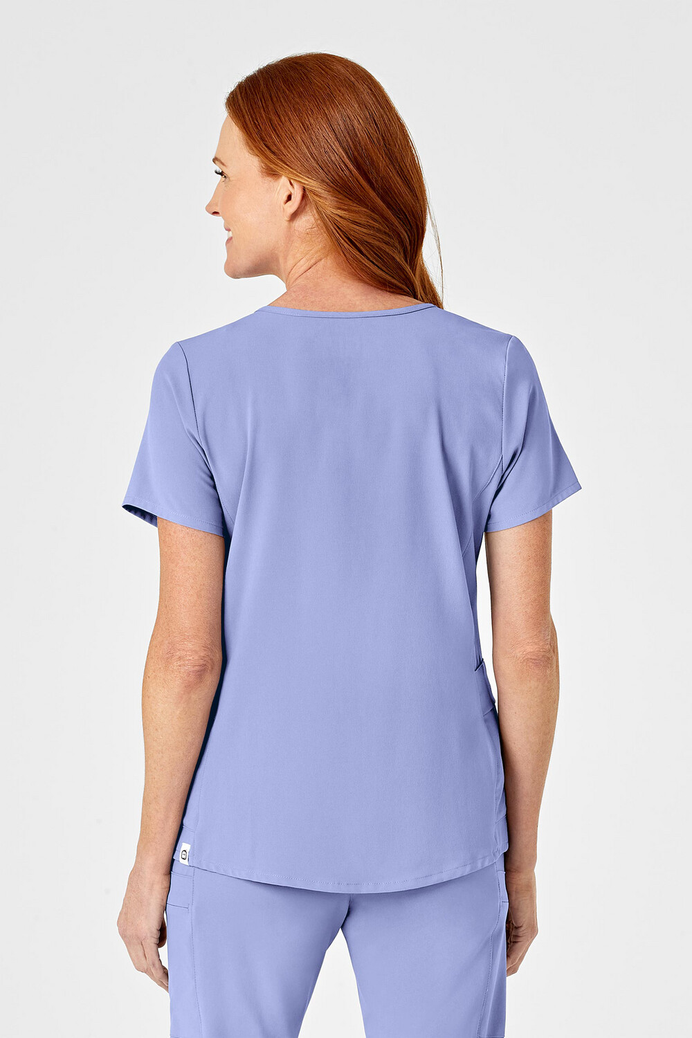 Casacca donna 6334 scollo a Y ceil blue