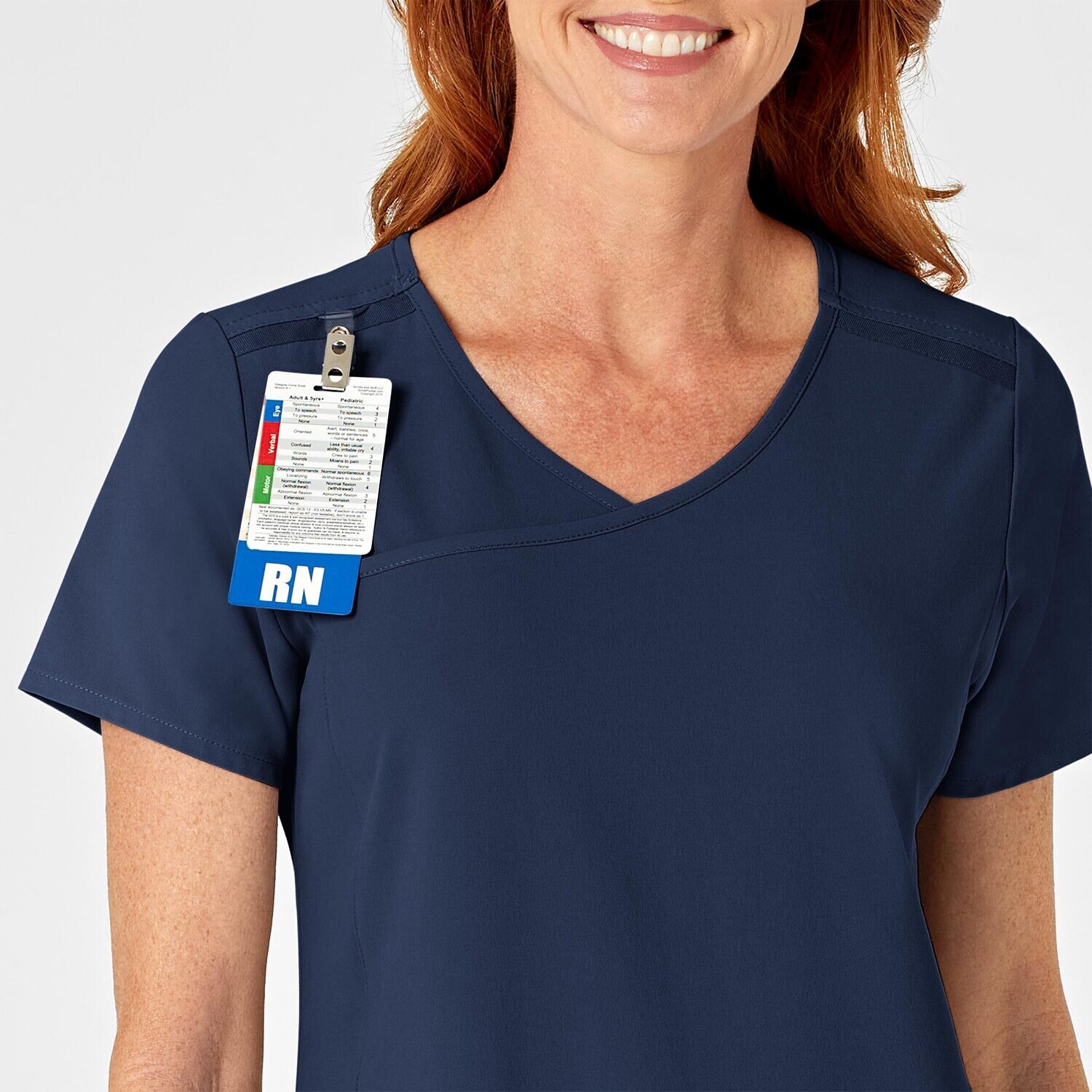 Casacca donna 6334 scollo a Y navy blue