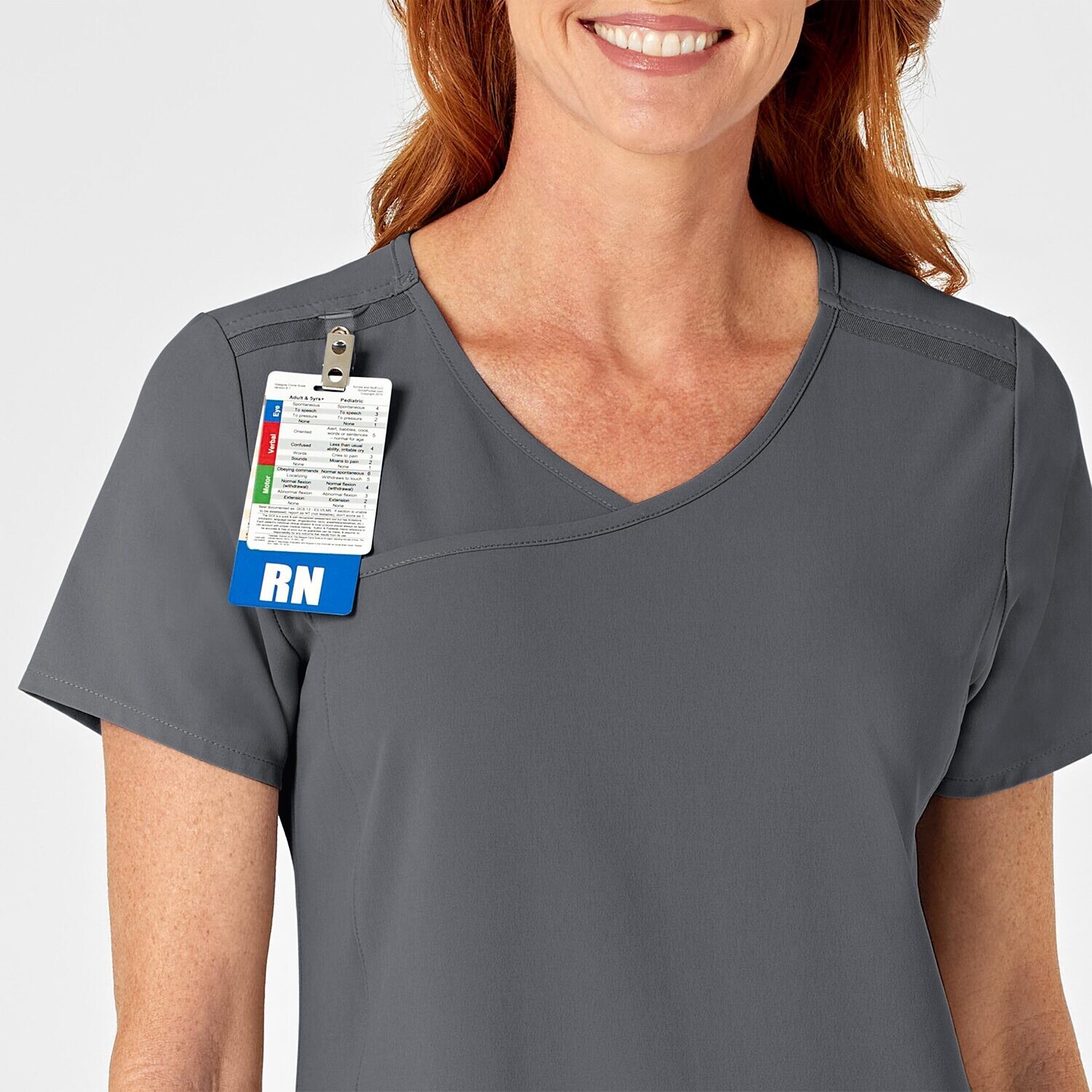 Casacca donna 6334 scollo a Y pewter