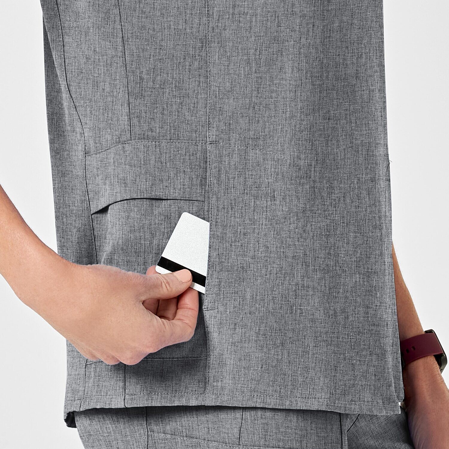 Casacca donna 6334 scollo a Y grey heather