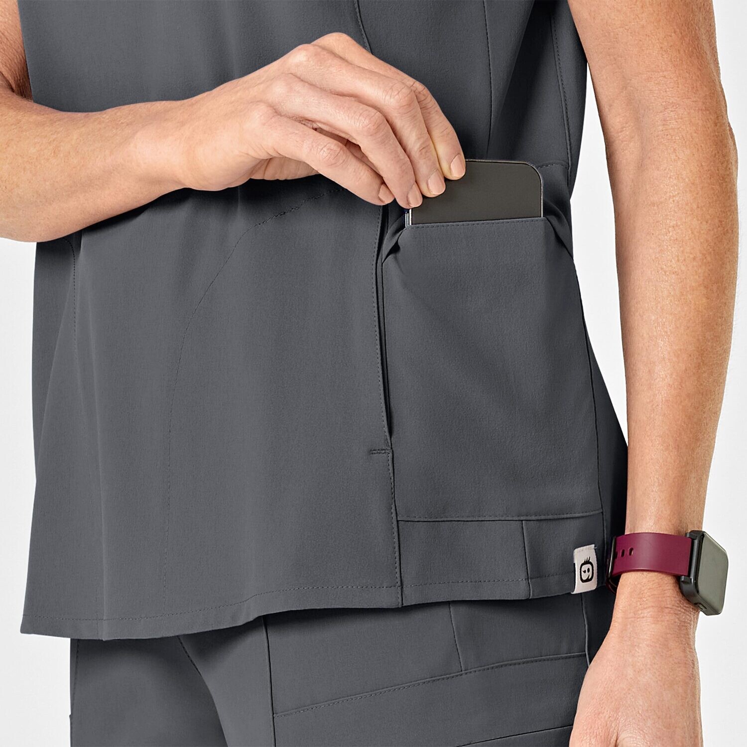 Casacca donna 6334 scollo a Y pewter