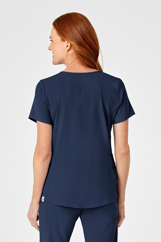 Casacca donna 6334 scollo a Y navy blue