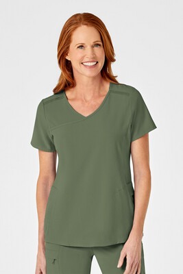 Casacca donna 6334 scollo a Y olive