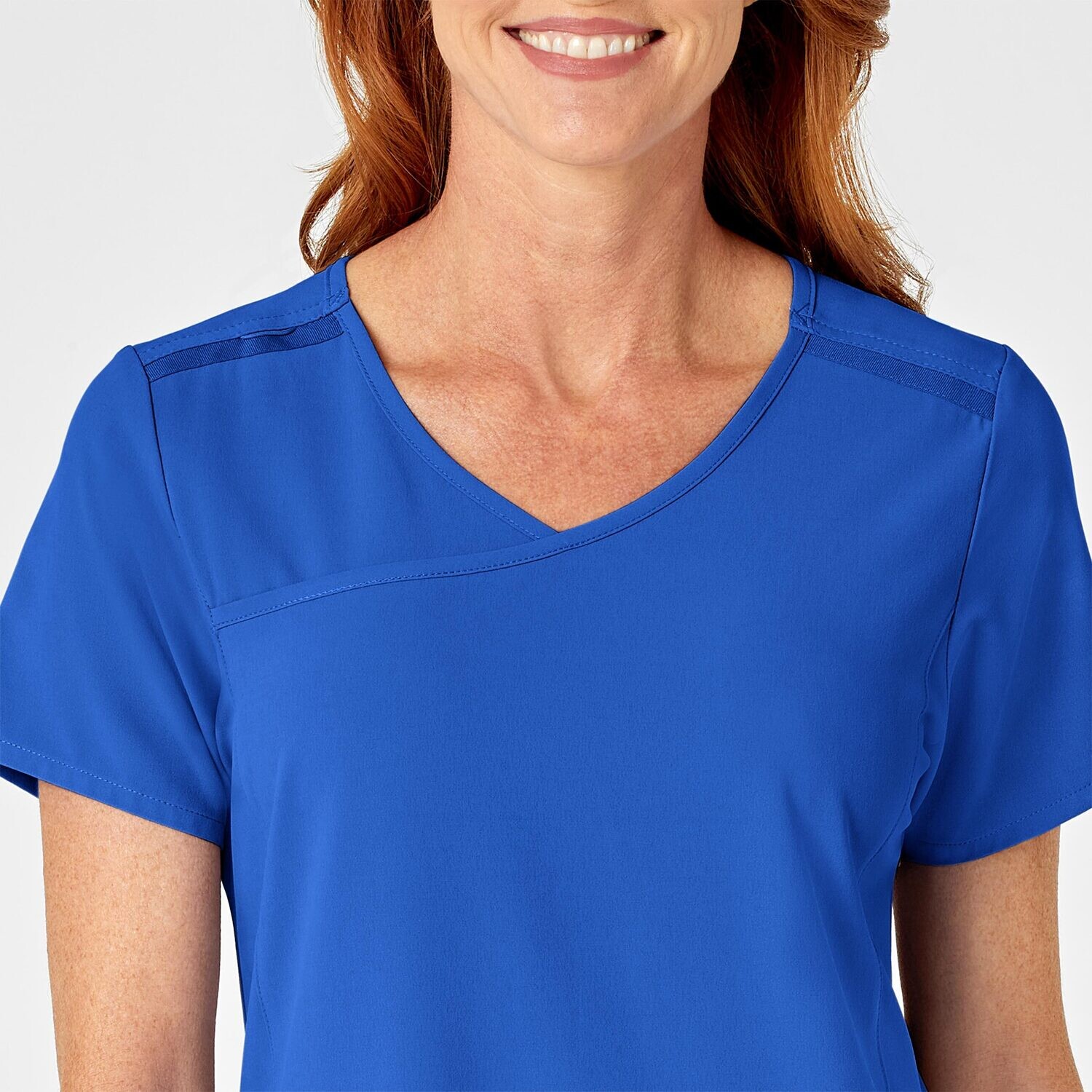 Casacca donna 6334 scollo a Y royal blue