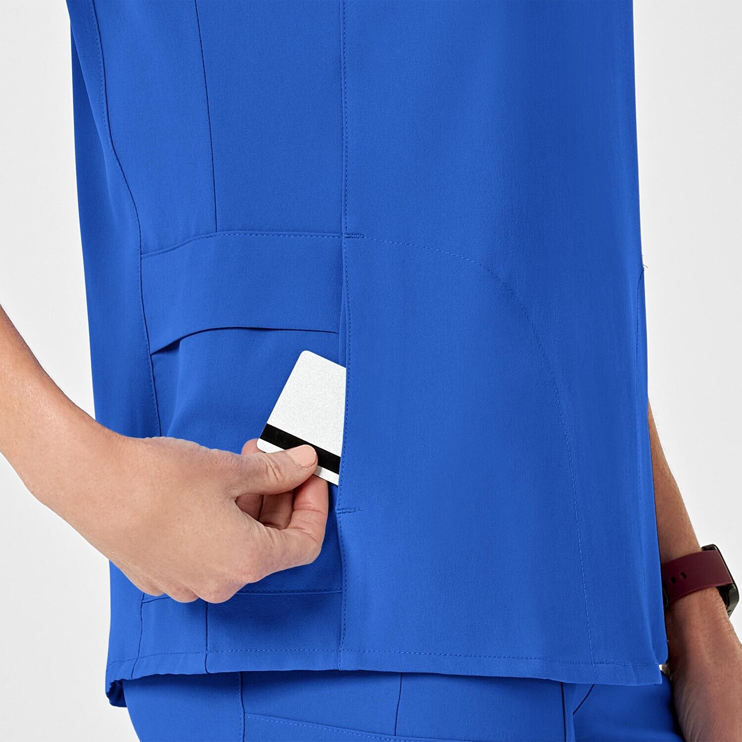 Casacca donna 6334 scollo a Y royal blue