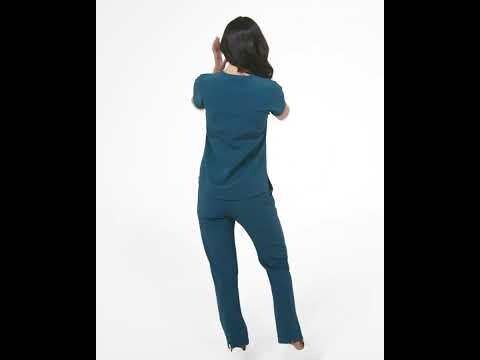 Casacca donna 6434 scollo alla coreana navy blue
