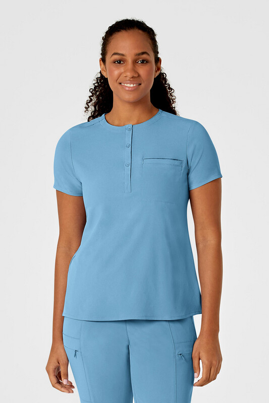 Casacca donna 6434 scollo alla coreana bay blue