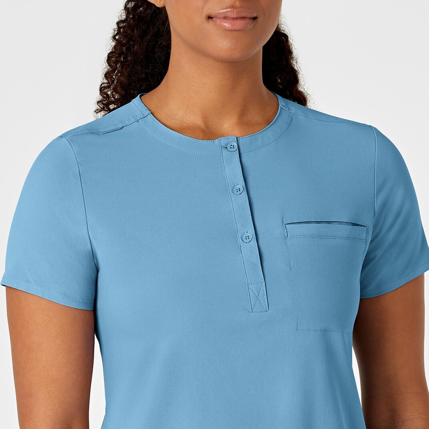 Casacca donna 6434 scollo alla coreana bay blue