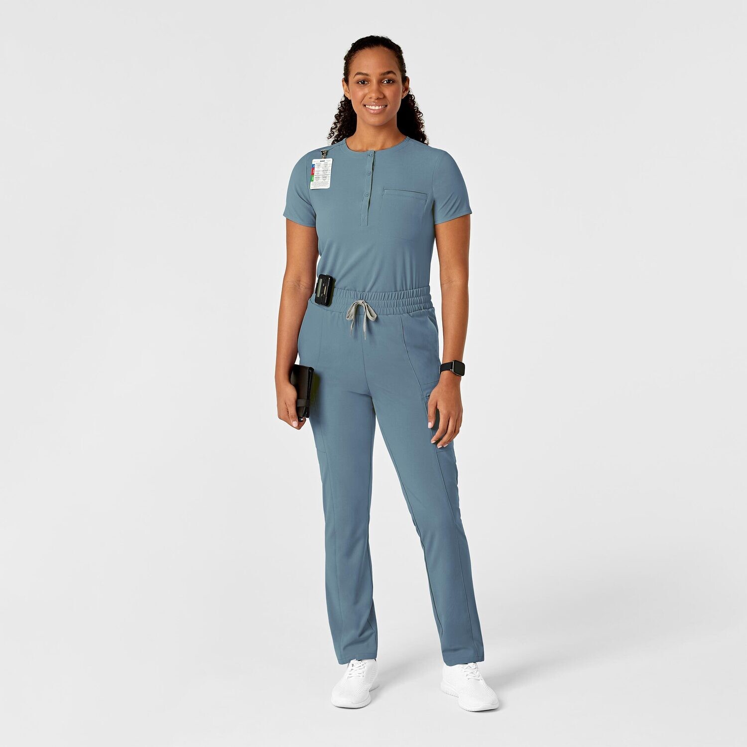 Casacca donna 6434 scollo alla coreana elemental blue