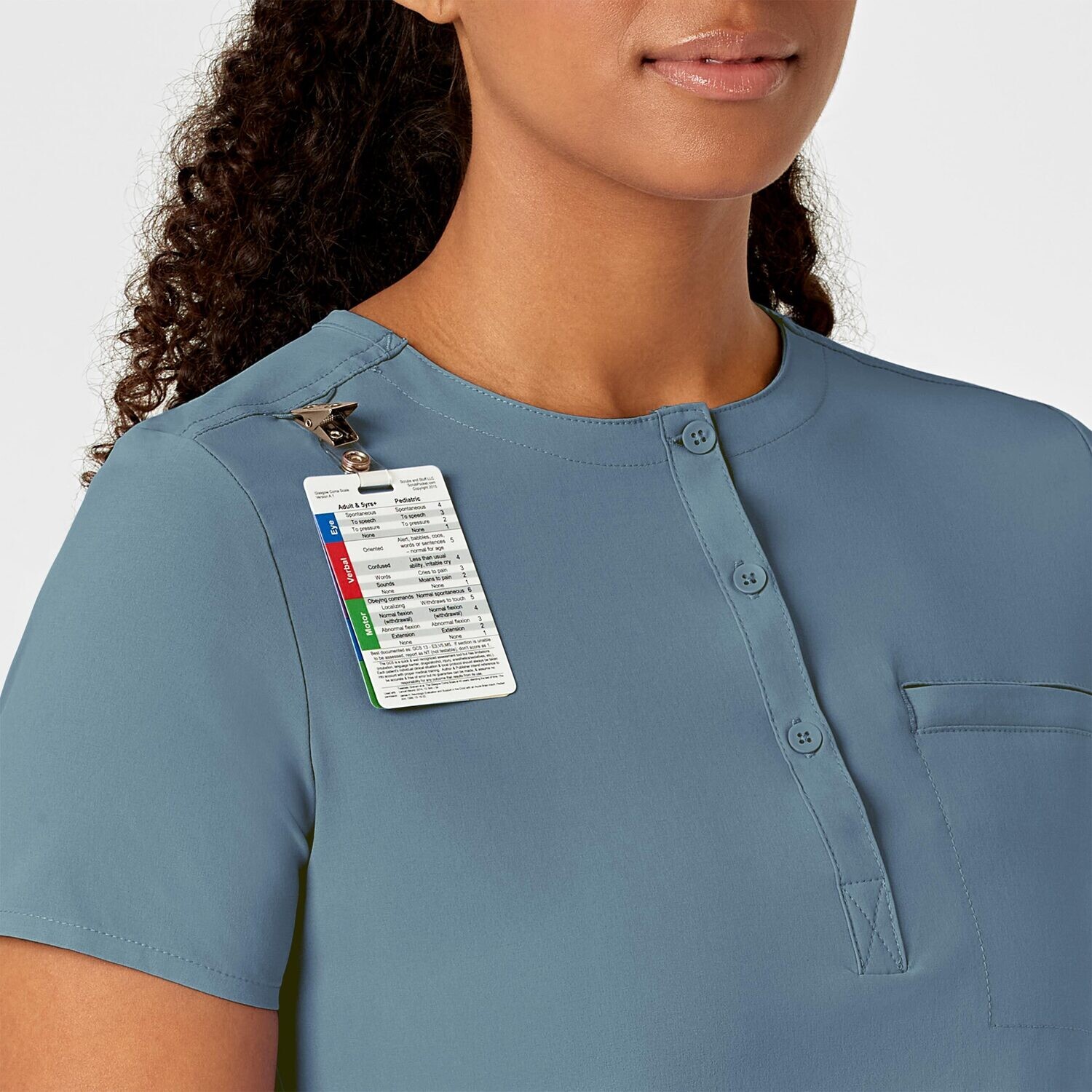 Casacca donna 6434 scollo alla coreana elemental blue