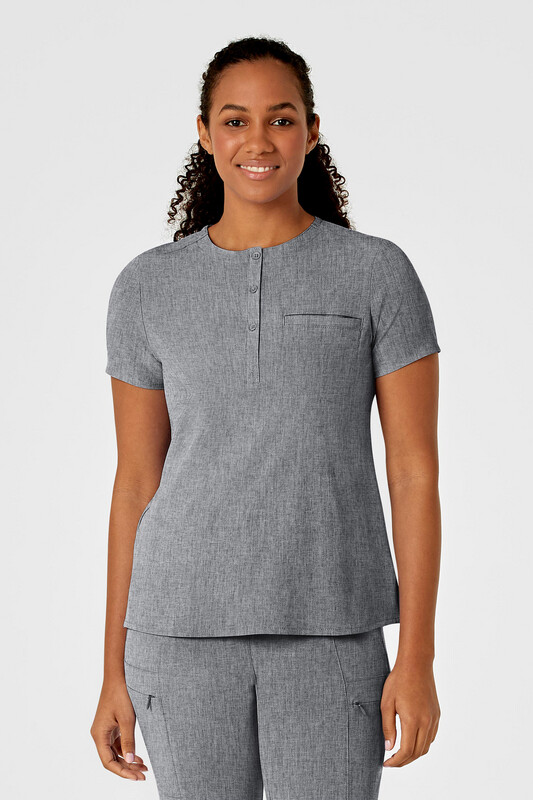 Casacca donna 6434 scollo alla coreana grey heather